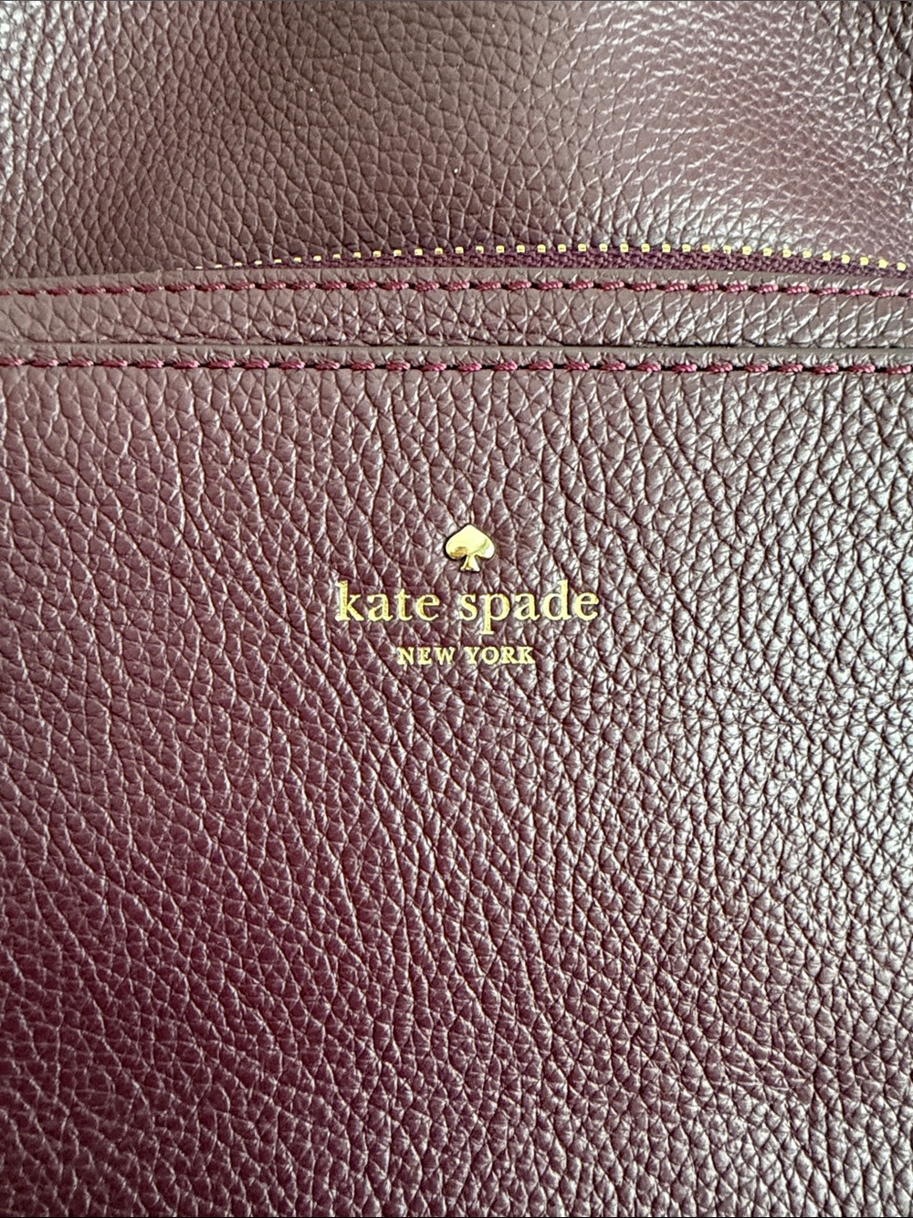 kate spade Pebbled Leather Mini Backpack - Plum/Burgundy - Picture 2 of 4